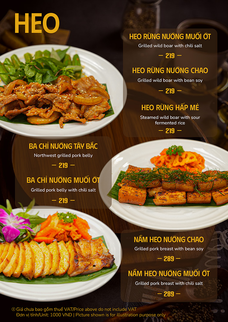 Oneh Menu MENU – Nhà hàng One Garden