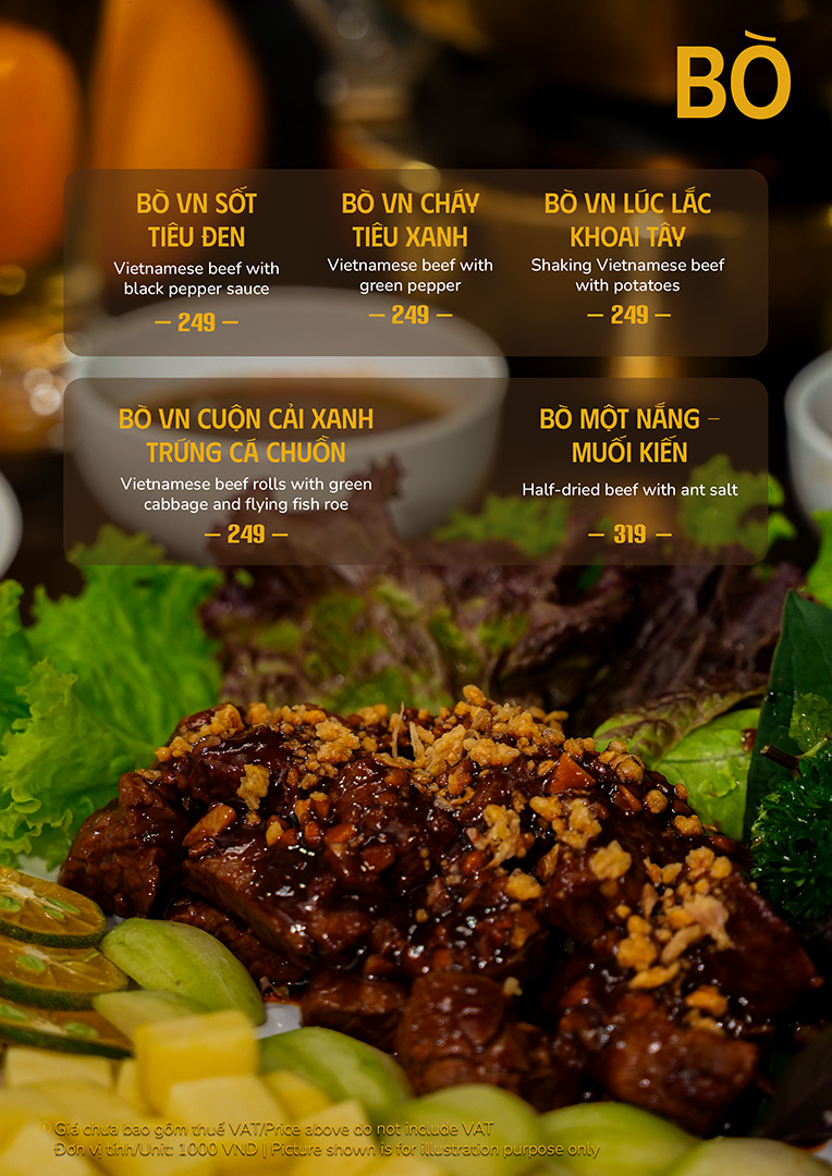 Oneh Menu MENU – Nhà hàng One Garden