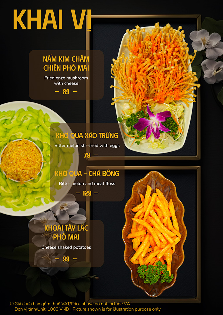 Oneh Menu MENU – Nhà hàng One Garden