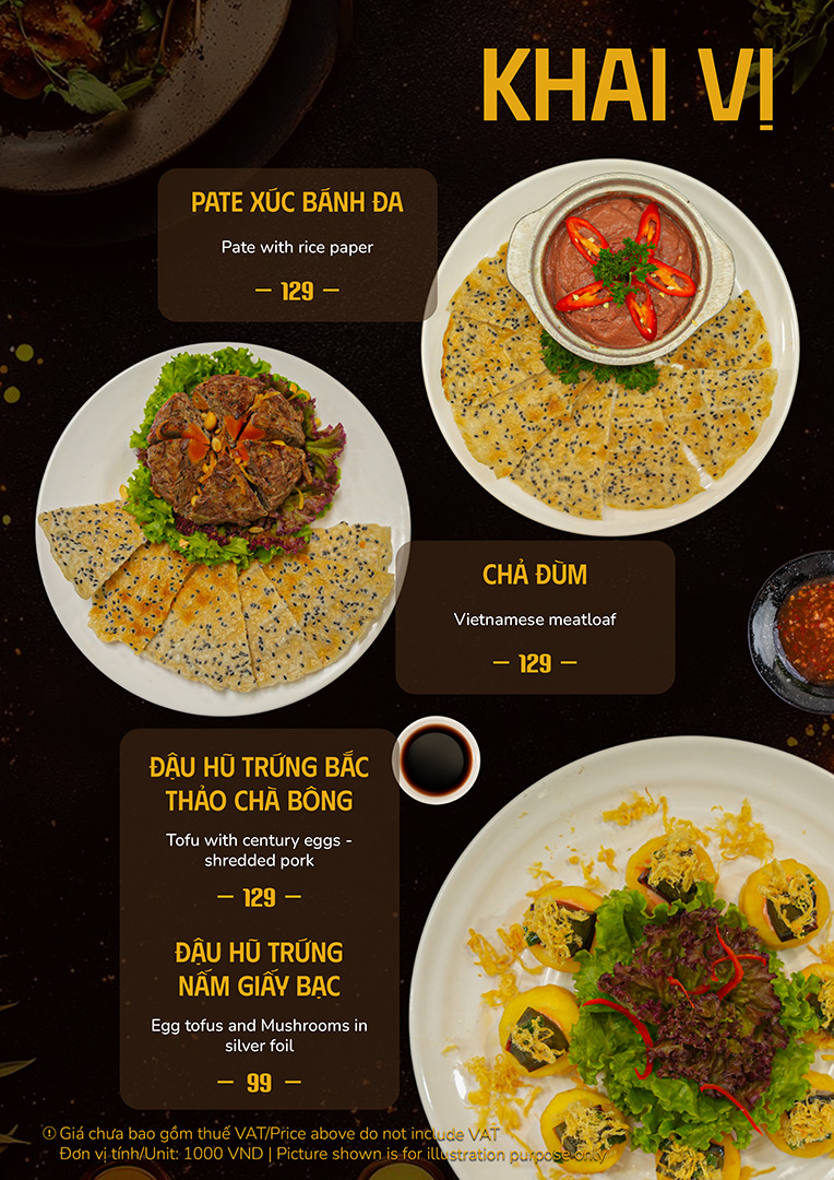 Oneh Menu MENU – Nhà hàng One Garden