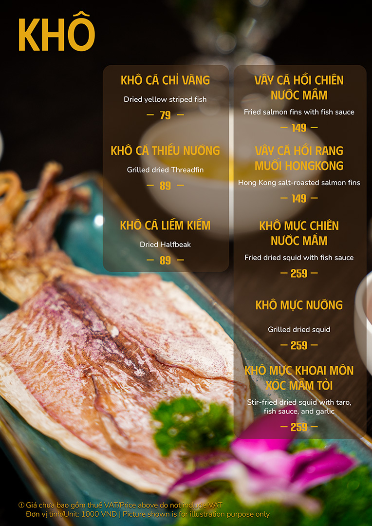 Oneh Menu MENU – Nhà hàng One Garden