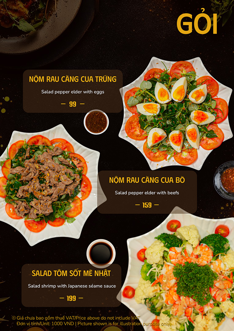 Oneh Menu MENU – Nhà hàng One Garden