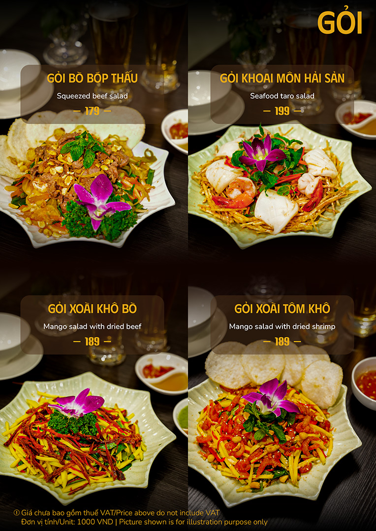 Oneh Menu MENU – Nhà hàng One Garden